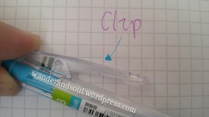 The clip has a spring mechanism so it can clip over thicker objects (like more sheets of paper or a thicker material)