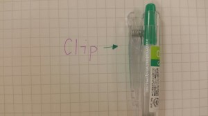 Clip (without being opened)