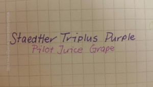 Staedtler Triplus Fineliner vs Pilot Juice (Purple)